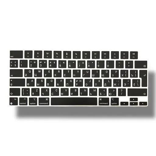 Накладка на клавіатуру DK для Apple MacBook Pro 14" 2021 - 2024 UK силікон чорний (013303) - фото 2