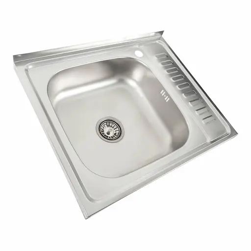 Кухонна мийка з нержавіючої сталі Platinum сатин 6050 L (0,7/160 мм), Satin - фото 2