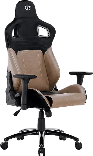 Геймерское кресло GT Racer черное с коричневым (X-2420 Black/Brown) - фото 4