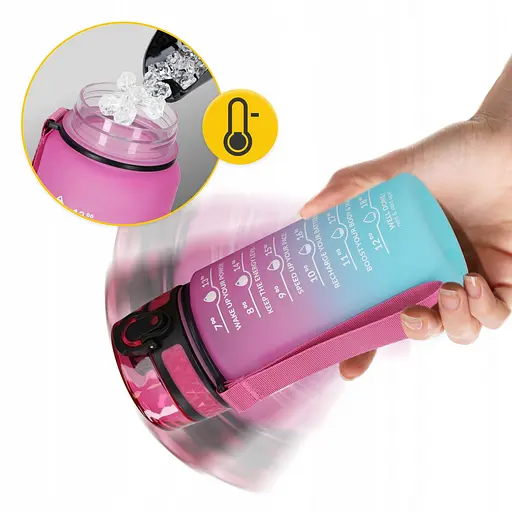 Пляшка для води 4FIZJO спортивна 500 мл 4FJ0628 Pink/Sky Blue (P-5905973400749) - фото 2