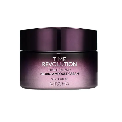 Восстанавливающий ночной крем на основе 10 типов пробиотиков Time Revolution Night Repair Ampoule Cream 5X Missha 50 мл - фото 2