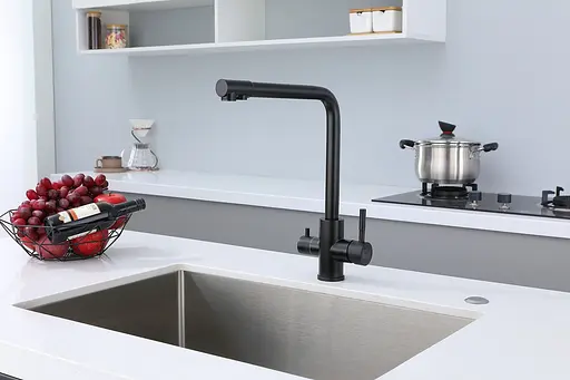 Смеситель для кухни с подключением к фильтру черный "Frosh" Nett FB-33 Черный - фото 6