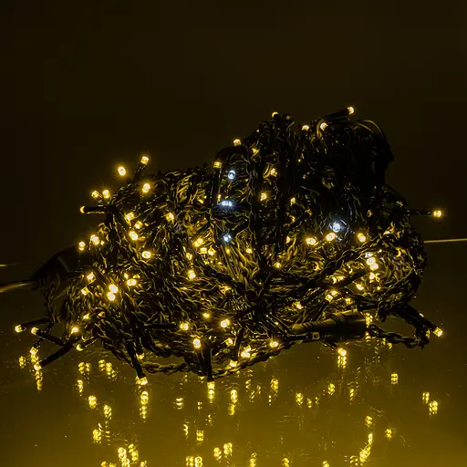 Вулична гірлянда Бахрома GarlandoPro 25 м 405 LED чорний дріт Жовтий 25MBY