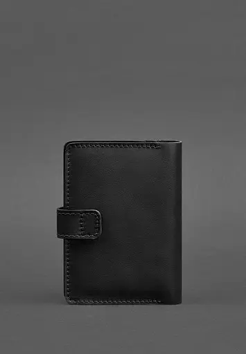 Шкіряна обкладинка для паспорта 3.0 чорна - фото 5