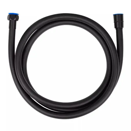 Душовий шланг 180 см чорний Wezer WKR-015-180B, Чорний матовий - фото 1