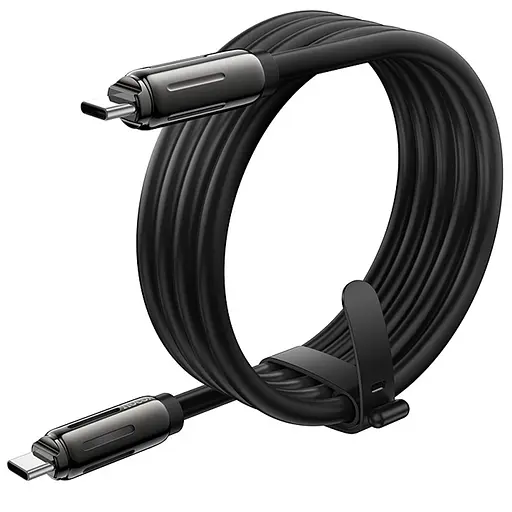 Дата кабель Hoco U136 Prize Type-C to Type-C 60W (1.2m) Black - фото 3