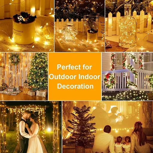 Гирлянда Vacoulery Набор из 4 сказочных огней, 15M 150 светодиодный таймер 8 режимов USB-фейки с дистанционным управлением - фото 3