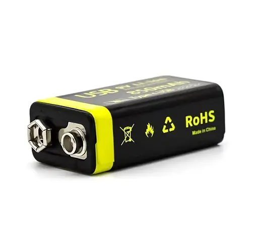 Акумулятор Крона 850mAh 9v USB (Чорний) - фото 4