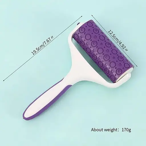 Декоративный кондитерский валик для добавления текстуры в виде кружочков 19.5 см, Kitchen Master Фиолетовый 85783 - фото 4