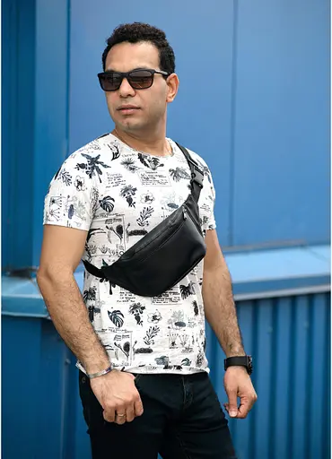 Чоловіча сумка на пояс (бананка) Sambag 22х12х4 см sum0011060 - фото 8