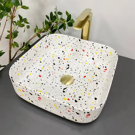 Умивальник VBI Alghero S terazzo glossy накладний VBI-013302, Цветной - фото 5