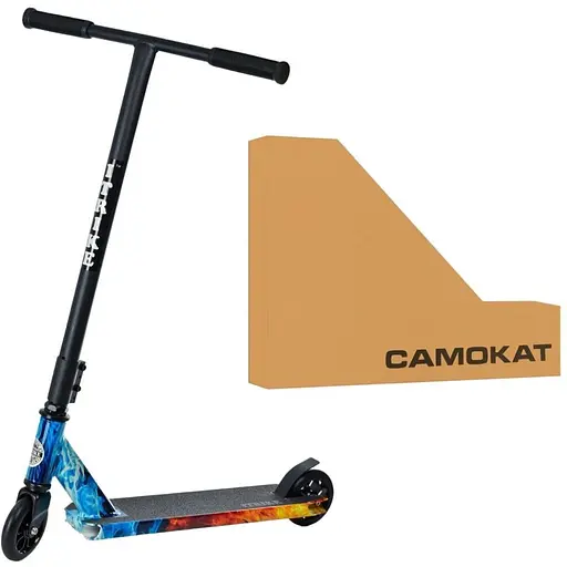 Самокат трюковий iTrike 32х10х84 см Різнобарвний 000222951