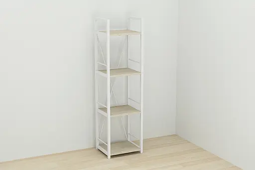 Этажерка 4/34 Ferrum-decor Серии Коннект 120x34x28 белый ДСП Дуб Сонома 16мм (FRD-104280) - фото 6