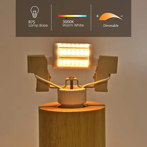 Светодиодные лампы DoRight 15W R7s 78 мм J78 Dimmable LED Flood Light J Type Double Base Linear Effect Warm White 3000K - фото 2