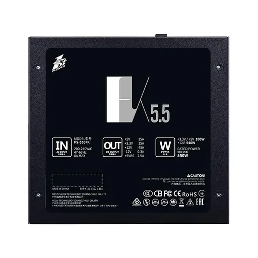 Блок живлення 1stPlayer PS-550FK 550W (FK-550-BK-EU) - фото 4