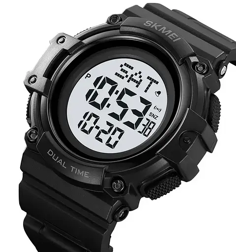 Годинник чоловічий наручний Skmei 2230 Чорний з білим циферблатом - фото 2