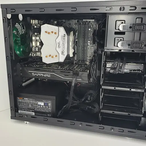 Компьютер KorobPC (Asus Z270M/i7-7700K/16/256SSD/3Tb/BQ500W/Nanoxia/RX580-8Gb) - Tower Б/У - фото 3