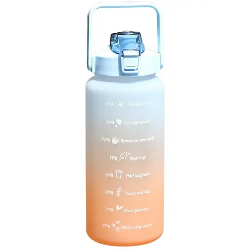 Спортивная бутылка для воды BOTTLE gym navy/orange 2 л