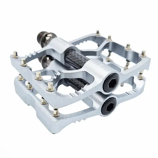 Педали велосипедные шоссейные алюминиевые West Biking YP0802098 на промподшипниках Серебристо-черный (G0000990)