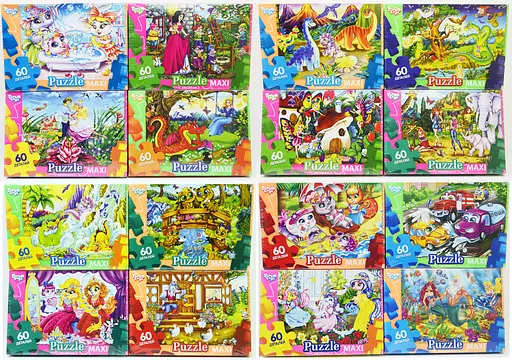 Пазлы макси Danko Toys Сказки, 60 элементов (в ассортименте) - фото 4