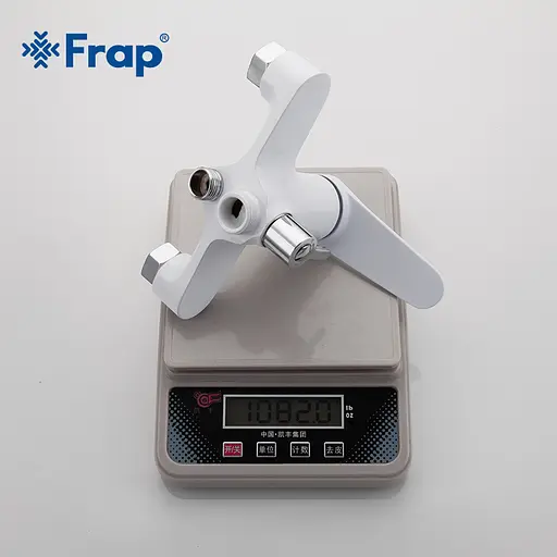 Смеситель для ванны длинный гусак белый/хром Ø35 Frap 1/10 F2245 Белый - фото 3