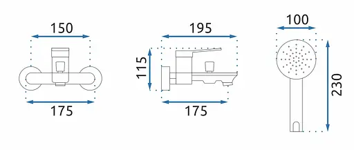 Смеситель для ванны Rea Viral настенный хром REA-B2021 Хром - фото 5
