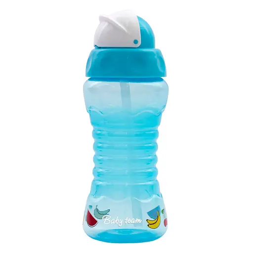 Поильник для путешествий с трубочкой 5005_Голубой 300 мл