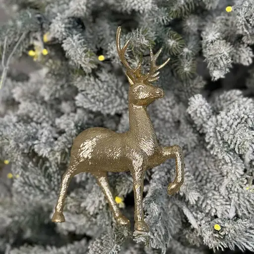 Елочная игрушка MIS LT Олень Благородный большой 15х7х20 см золотой - фото 2