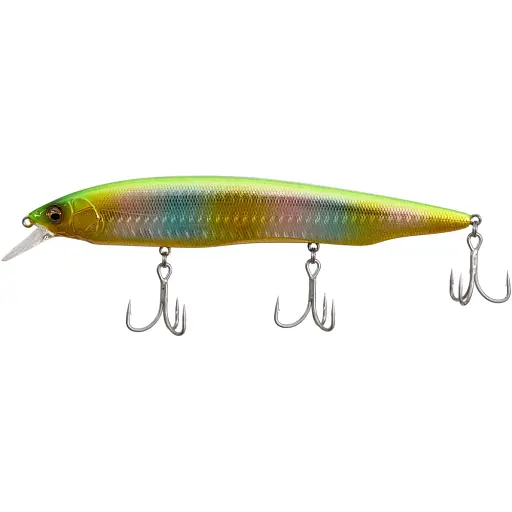 Воблер Megabass Kanata Ayu SW F 160mm 30.0g GG Gold Lime Rainbow