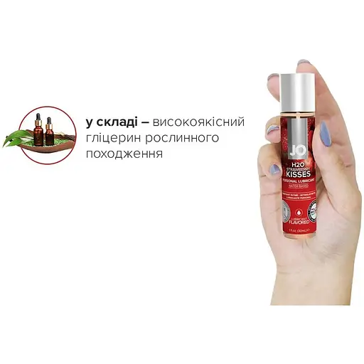 Змазка на водній основі System JO H2O - Strawberry Kiss (30 мл) - фото 4