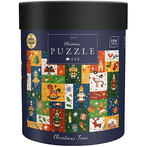 Пазлы трехслойные Interdruk Christmas Santa Express в картонной тубе 250 шт. (376268)