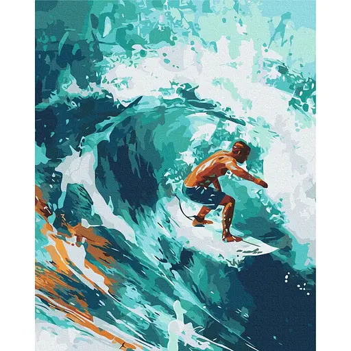 Картина за номерами на підрамнику Brushme Серфер душі