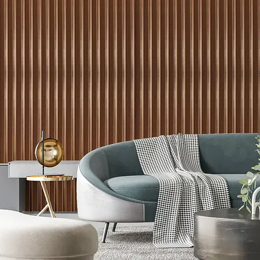 Рейка декоративна Wall Stickerя PS 2900х120х20 мм Под коричневую кожу с бронзой SW-00002147- - фото 7