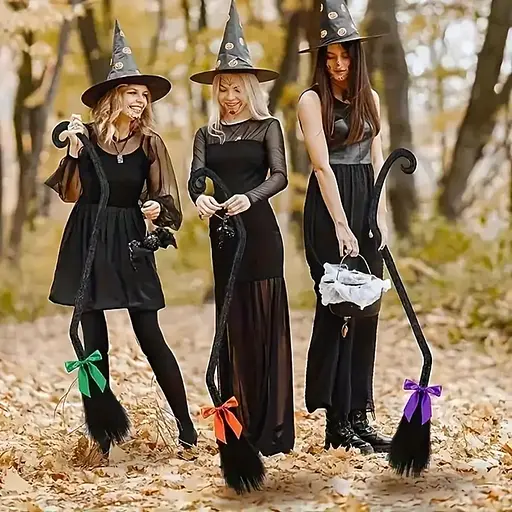 Декор Хэллоуин "Метла ведьмы", красный, IDEA12-HOL5 - фото 7