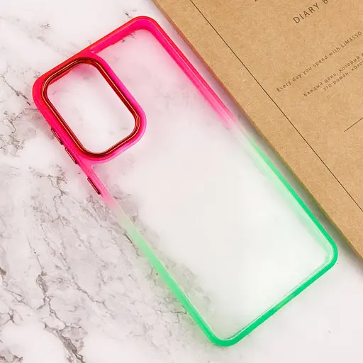 Чохол TPU+PC Fresh sip series для Motorola Moto E13 Салатовий / Рожевий - фото 3