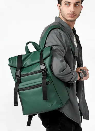 Мужской рюкзак Sambag RollTop LTTm зеленый 43 х 31 х 14 см (24238007m) - фото 2