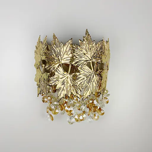 Бра декоративні листочки в золотому корпусі Line F WB 5068 GD - фото 3