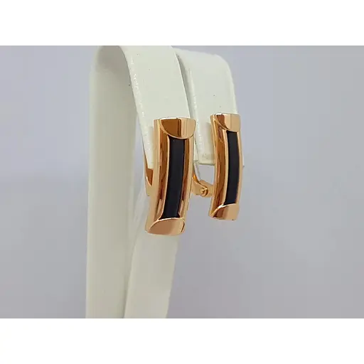 Золотые серьги Tango с каучуком. 930022 - фото 3