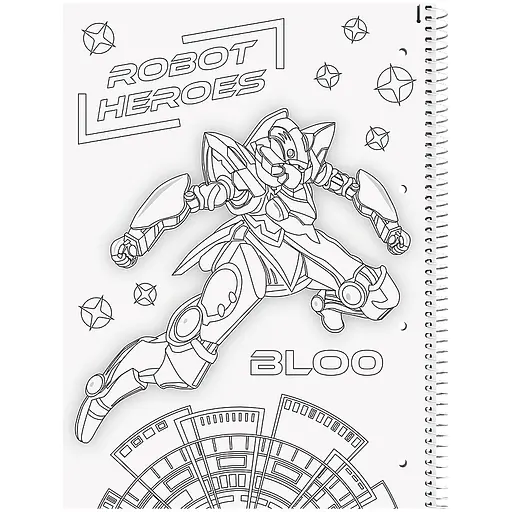 Коледж-блок Brunnen А4 Premium Robot Heroes лінія 80 аркушів (10-679 27 421) - фото 3
