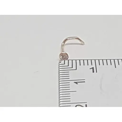 Золота сережка-пірсинг Dear в ніс Dear с фіанітом. 1023.1 - фото 6