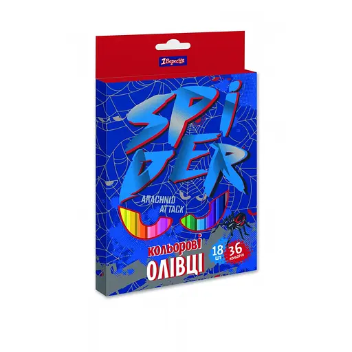 Карандаши цветные 1 Сентября Spider, 18/36 цветов