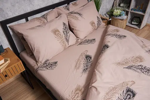 Комплект постільної білизни Moon&Star Бязь Gold Люкс Feathers сімейний 160х220х2 наволочки 4х70х70 - фото 4