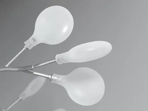 Підвісна нова люстра 2024 "Світлячок" для залу, 54 лампи, хром сатин - фото 3