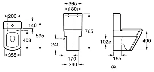 Чаша напольного унитаза Roca Hall A342628000, Белый - фото 2