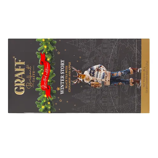 Чай чорний байховий Graff Winter story з корицею та яблуком у пакетиках 36 г (20 шт. х 1.8 г) - фото 5