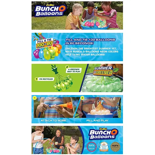 Ігровий набір Bunch O Balloons Водні кульки 30 шт. в асортименті (56323UQ1) - фото 16