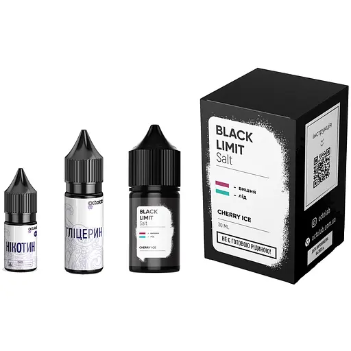 Набор компонентов для самозамеса солевой заправки Black Limit Cherry Ice 30 мл 50 мг Морозная вишня (11621)