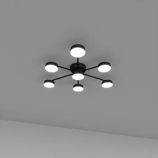 Стельовий світильник SV0005-7 BK 4000K - фото 1