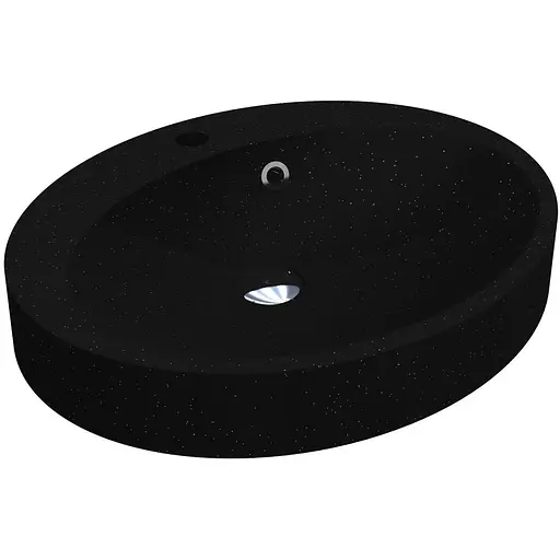 Умивальник Miraggio Devon mirastone black 0000395, Чорний матовий - фото 1