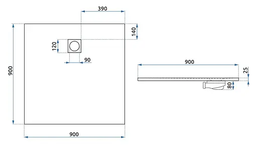 Душовий піддон Rea Magnum 90x90 black REA-K3334 Чорний матовий - фото 10
